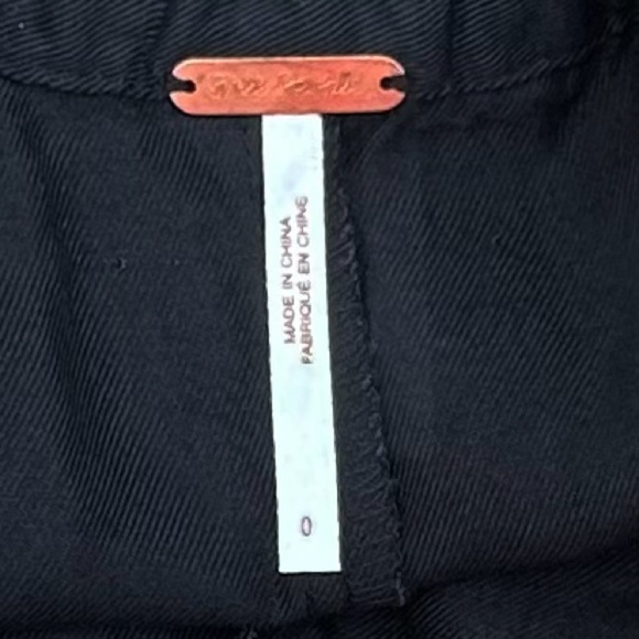 Free People x Revolve Black Tuxedo Jumpsuit Lace Inset Wide-Leg Open Back 0 - Picture 2 of 14